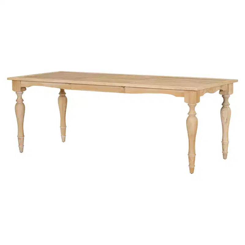 Table de salle à manger extensible traditionnelle vintage de 82,7 po, avec rallonge amovible de 23,6 po, finition naturelle