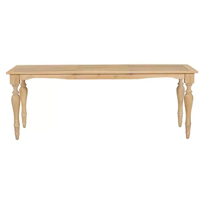 Table de salle à manger extensible traditionnelle vintage de 82,7 po, avec rallonge amovible de 23,6 po, finition naturelle