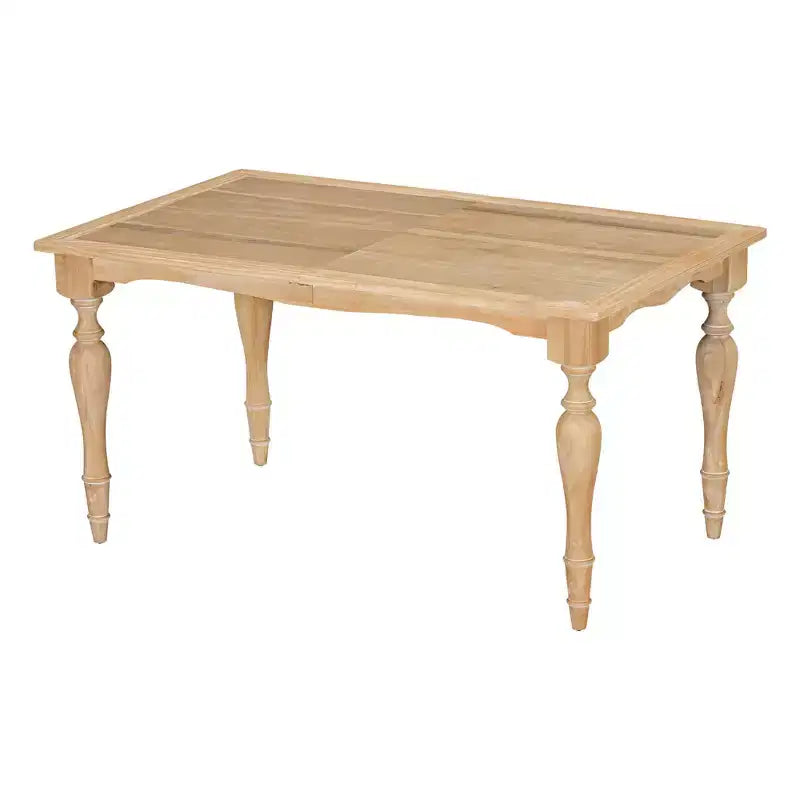 Table de salle à manger extensible traditionnelle vintage de 82,7 po, avec rallonge amovible de 23,6 po, finition naturelle