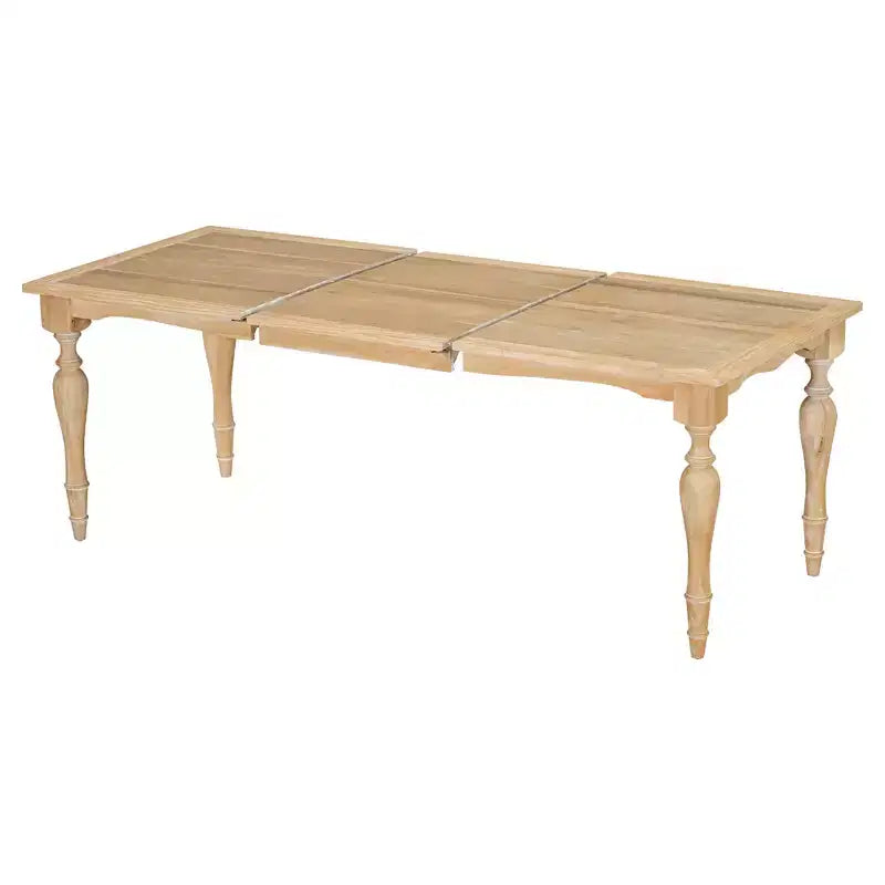 Table de salle à manger extensible traditionnelle vintage de 82,7 po, avec rallonge amovible de 23,6 po, finition naturelle