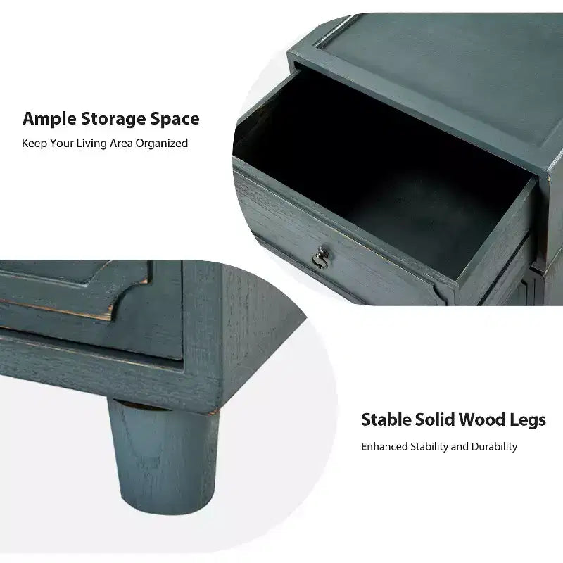 Leo 2 - Table de chevet à tiroir au design modulable - NOIR