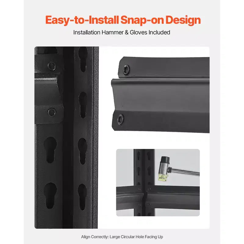 Étagères de rangement, capacité de 907 kg, étagères de rangement de garage à 5 niveaux, étagères métalliques réglables de 41 x 81 x 160 cm (P x L x H) pour garage, étagère utilitaire, noir