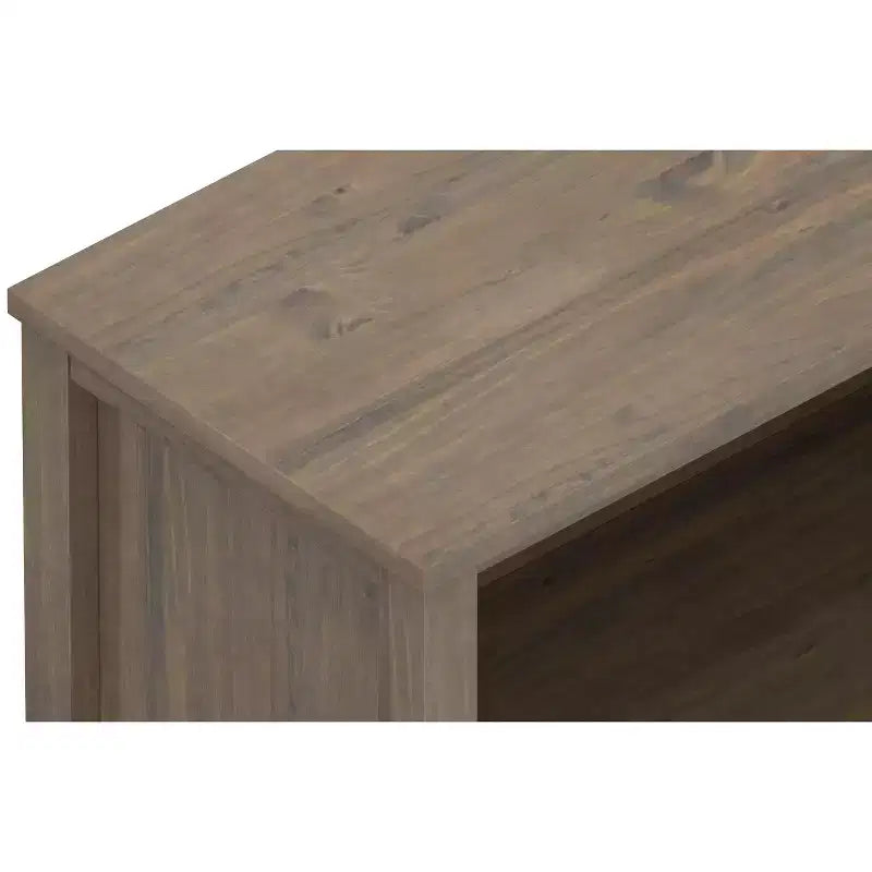 Bibliothèque de transition Cantina en BOIS MASSIF 183 cm x 76 cm marron fumé
