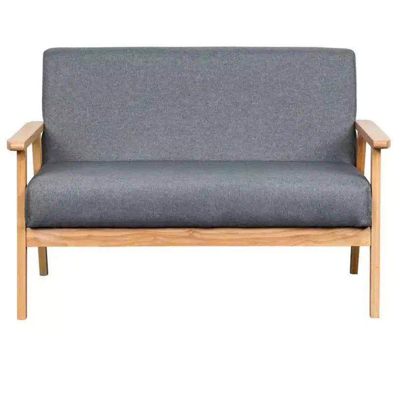 Irene Modern 45 Causeuse en lin capitonnée en bois