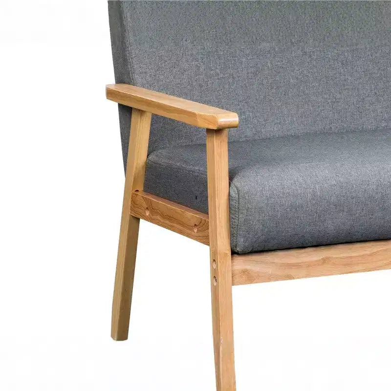 Irene Modern 45 Causeuse en lin capitonnée en bois