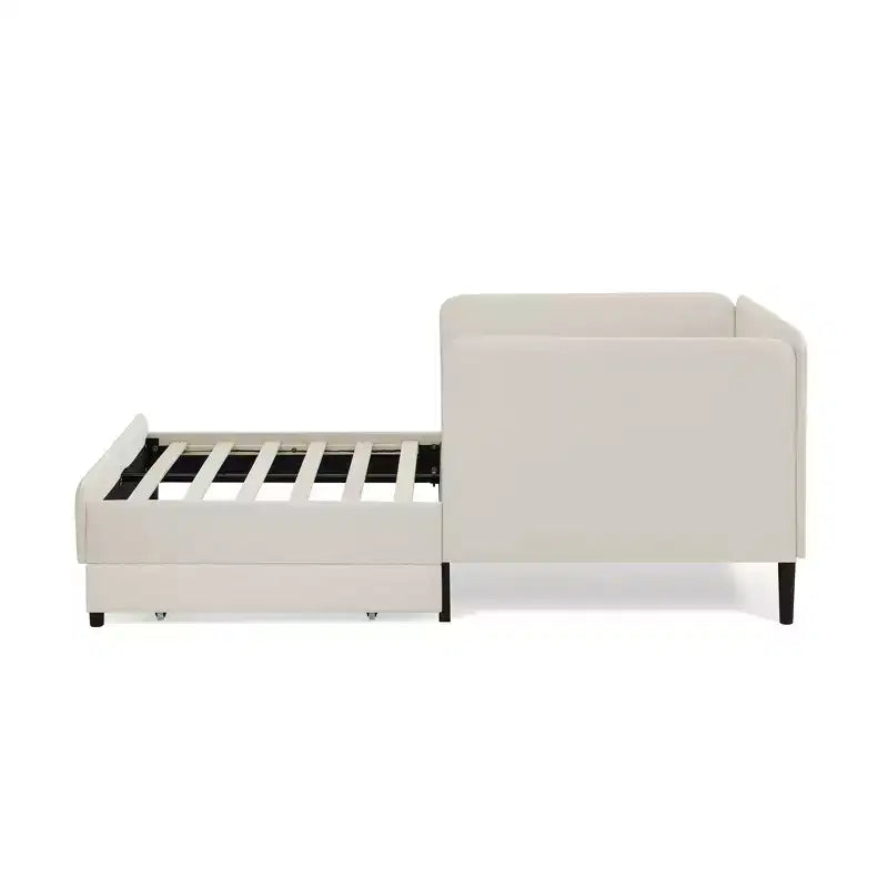 Lit de repos avec 2 tiroirs de rangement, canapé-lit réglable en velours pour salon et chambre à coucher