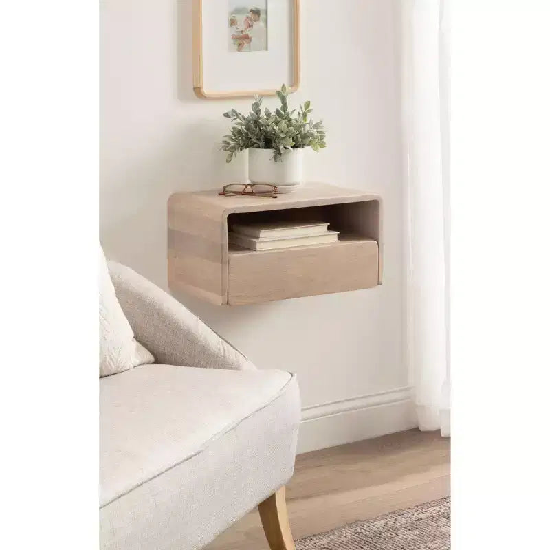Table d'appoint flottante Kato, 18x10x9, Blanche