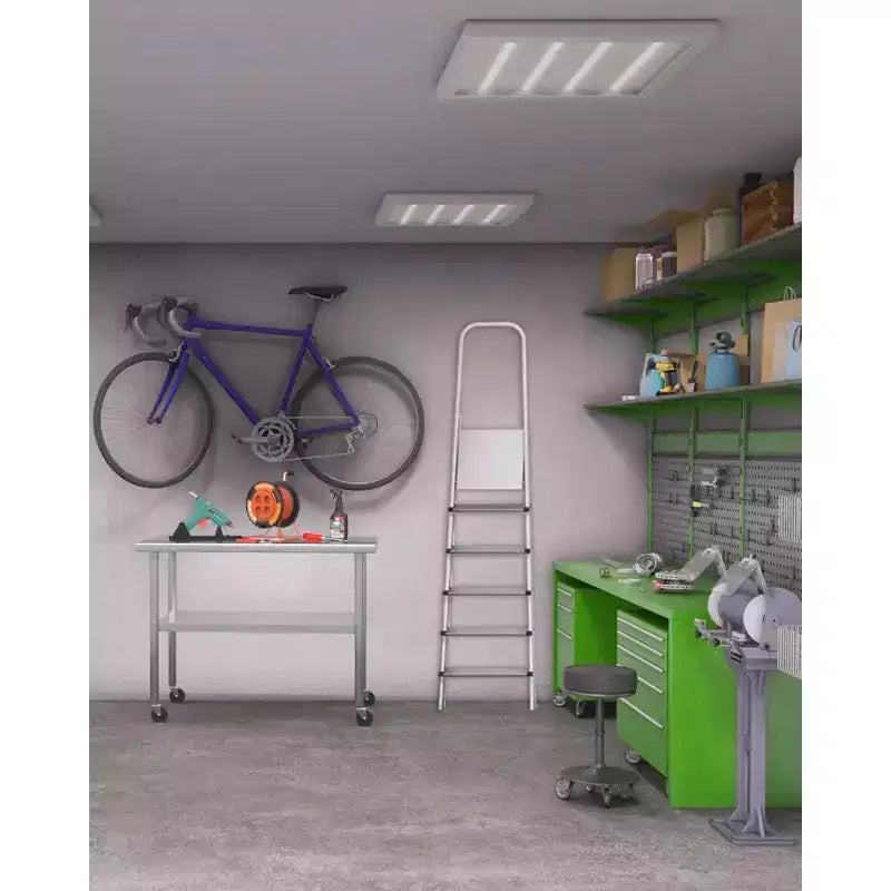 Table de préparation et de travail robuste en acier inoxydable, table commerciale certifiée NSF avec étagère inférieure réglable pour cuisine, restaurant, maison, garage.