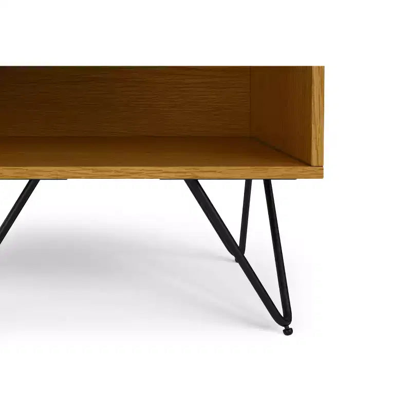 Table de chevet industrielle Moreno de 20 po de large en chêne