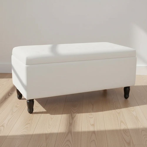 Merax 47 Tufted Velvet Storage Ottoman Bench