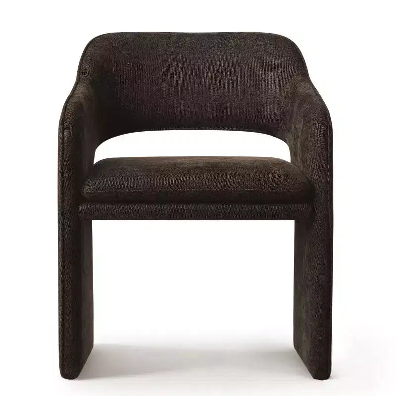 Chaises de salle à manger modernes 8 pièces, sièges de cuisine entièrement rembourrés en tissu, chaises de salle à manger avec accoudoir intégré et design des pieds - Panipeachy