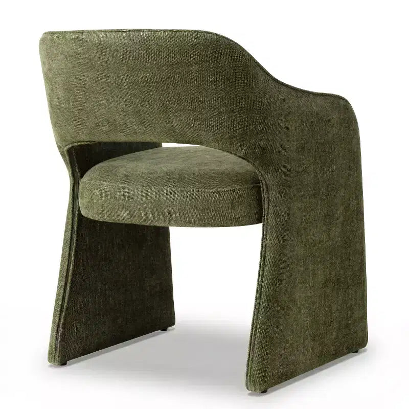 Chaises de salle à manger modernes 8 pièces, sièges de cuisine entièrement rembourrés en tissu, chaises de salle à manger avec accoudoir intégré et design des pieds - Panipeachy