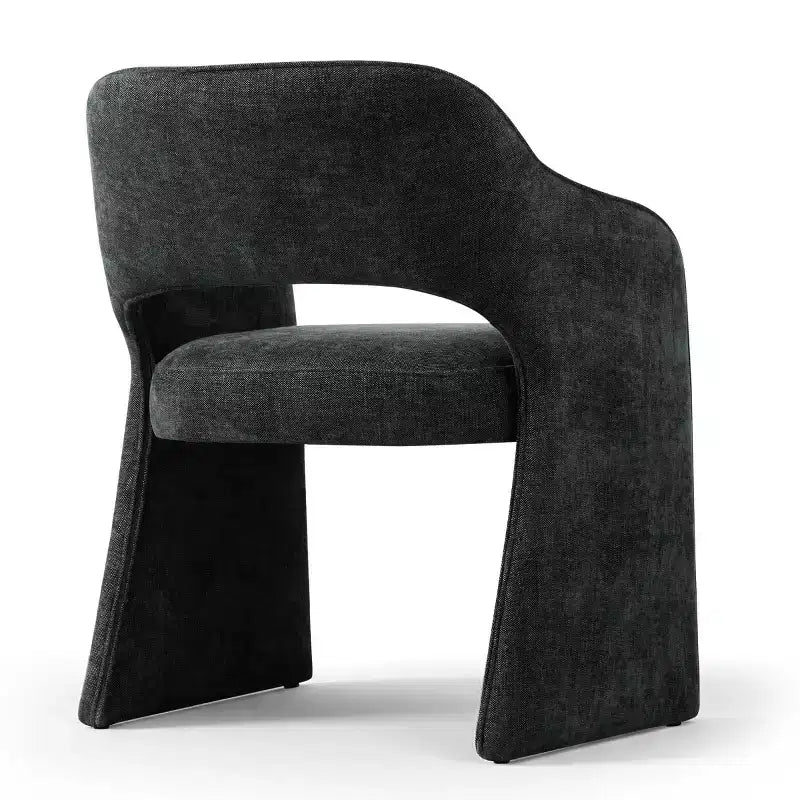 Chaises de salle à manger modernes 8 pièces, sièges de cuisine entièrement rembourrés en tissu, chaises de salle à manger avec accoudoir intégré et design des pieds - Panipeachy