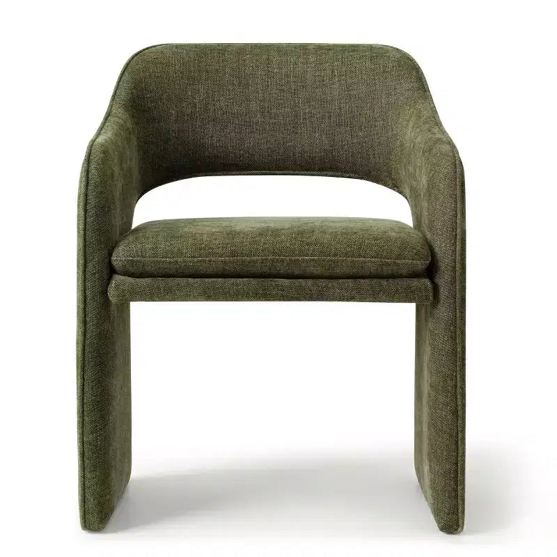 Chaises de salle à manger modernes 8 pièces, sièges de cuisine entièrement rembourrés en tissu, chaises de salle à manger avec accoudoir intégré et design des pieds - Panipeachy