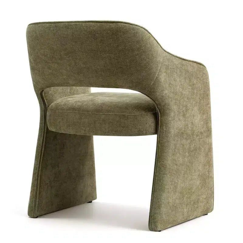 Chaises de salle à manger modernes 8 pièces, sièges de cuisine entièrement rembourrés en tissu, chaises de salle à manger avec accoudoir intégré et design des pieds - Panipeachy