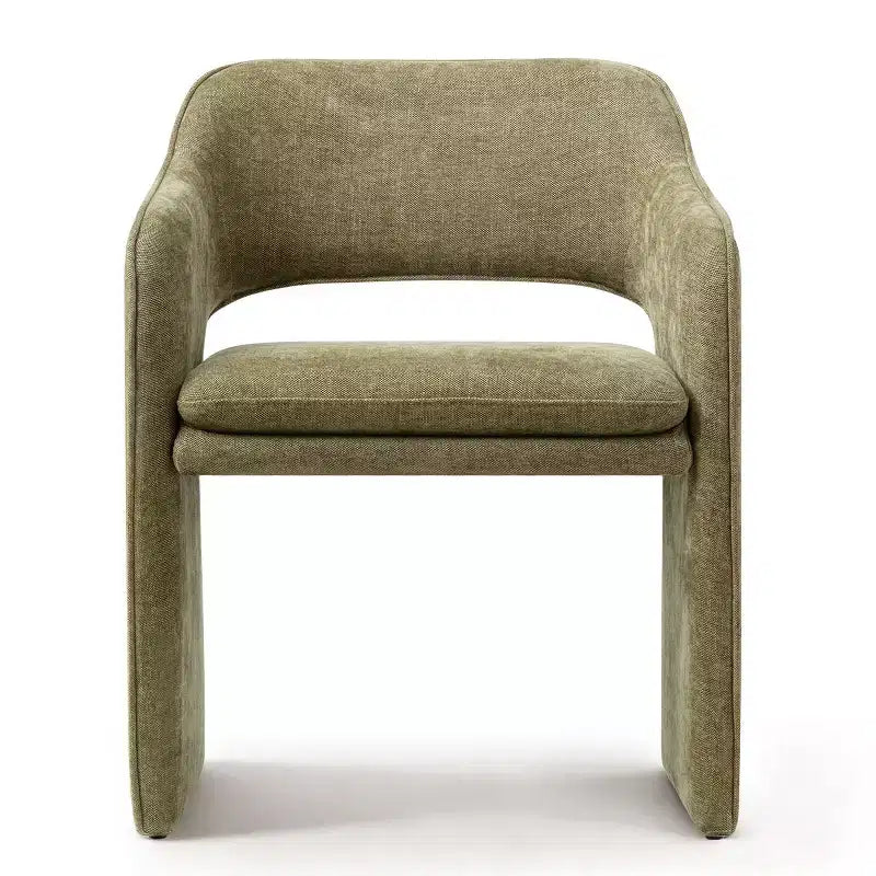 Chaises de salle à manger modernes 8 pièces, sièges de cuisine entièrement rembourrés en tissu, chaises de salle à manger avec accoudoir intégré et design des pieds - Panipeachy