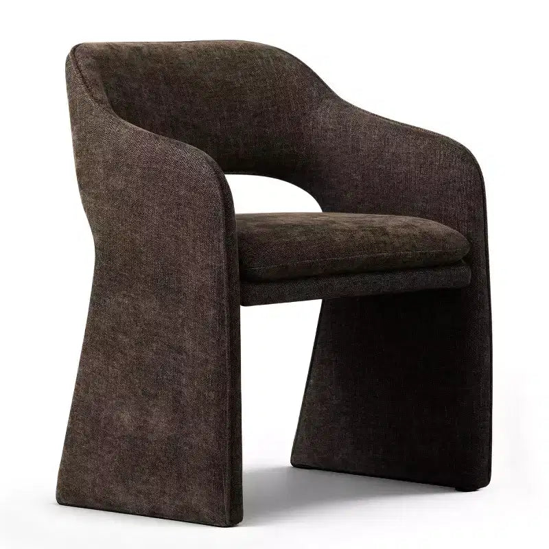 Chaises de salle à manger modernes 8 pièces, sièges de cuisine entièrement rembourrés en tissu, chaises de salle à manger avec accoudoir intégré et design des pieds - Panipeachy