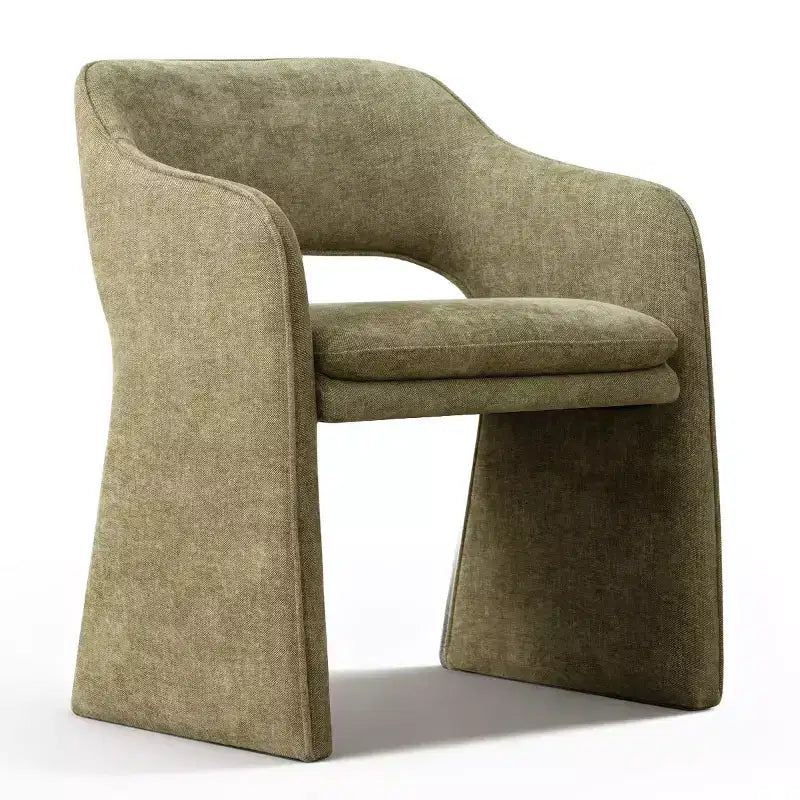 Chaises de salle à manger modernes 8 pièces, sièges de cuisine entièrement rembourrés en tissu, chaises de salle à manger avec accoudoir intégré et design des pieds - Panipeachy
