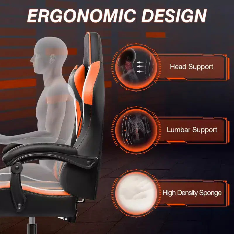 Fauteuil de bureau de direction en cuir, Fauteuil de bureau ergonomique haut dossier avec soutien lombaire et accoudoirs rembourrés