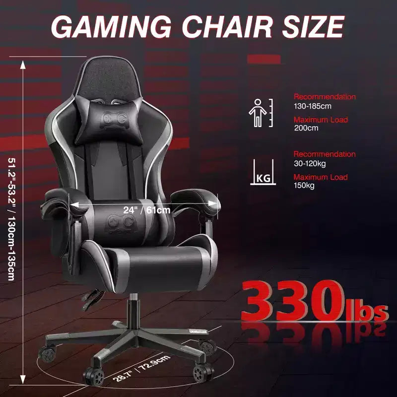 Fauteuil de bureau de direction en cuir, Fauteuil de bureau ergonomique haut dossier avec soutien lombaire et accoudoirs rembourrés