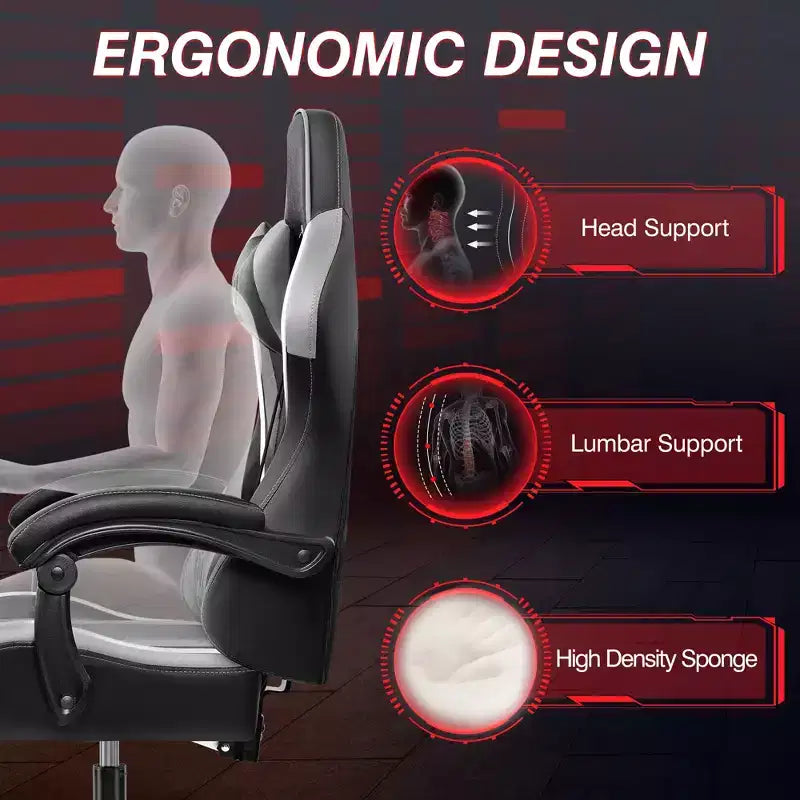 Fauteuil de bureau de direction en cuir, Fauteuil de bureau ergonomique haut dossier avec soutien lombaire et accoudoirs rembourrés