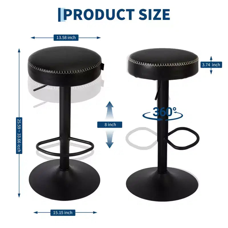 Tabourets de bar modernes réglables, pivotants à 360°, pour îlot de cuisine, bar à domicile, salon