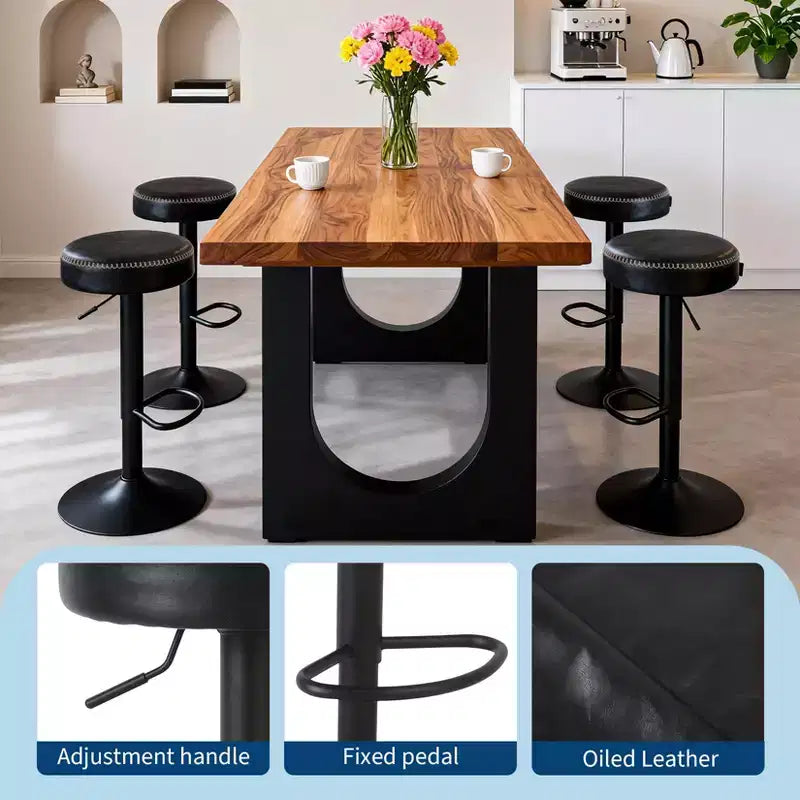 Tabourets de bar modernes réglables, pivotants à 360°, pour îlot de cuisine, bar à domicile, salon