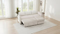 Dyonery 2 in 1 Pull Out Sleeper Sofa with Storage Chaise C Chenille Sectional Couch with USB Ports for Living Room