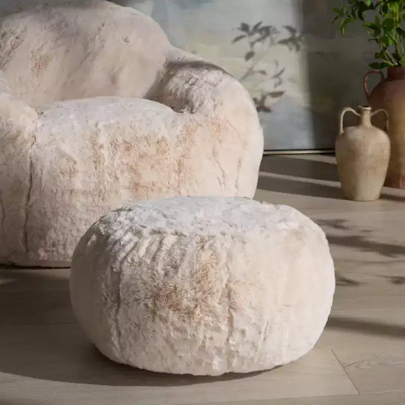 Pouf Rond | Élément de Décoration Élégant | Disponible en 4 Couleurs