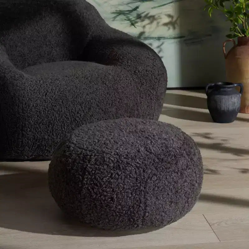 Pouf Rond | Élément de Décoration Élégant | Disponible en 4 Couleurs